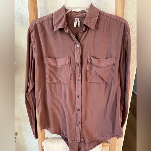 Mudd Tops - Miss mauve button down small